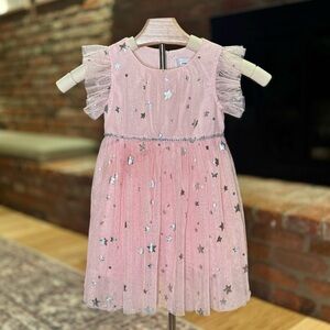 Nordstrom Popatu - Pink Starry Tulle Dress - Toddler 24 months
